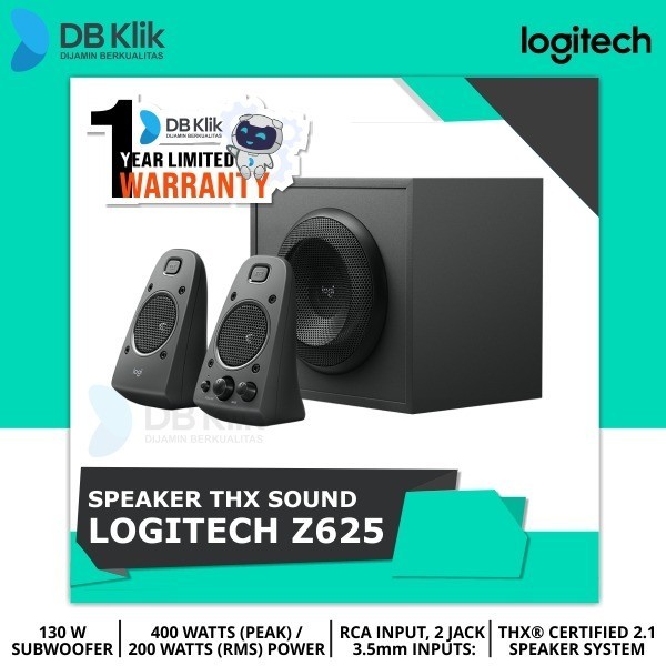Speaker Logitech THX Sound Z625 with Subwoofer and Optical Input- Z625 //2011