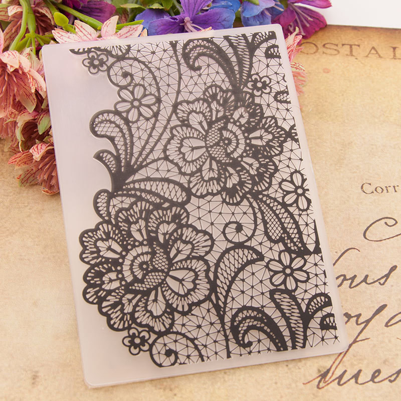 

ZFPARTY Flouish Lace Plastic Embossing Folders for DIY Scrapbooking Paper Craft/Card Making Decoration Supplies