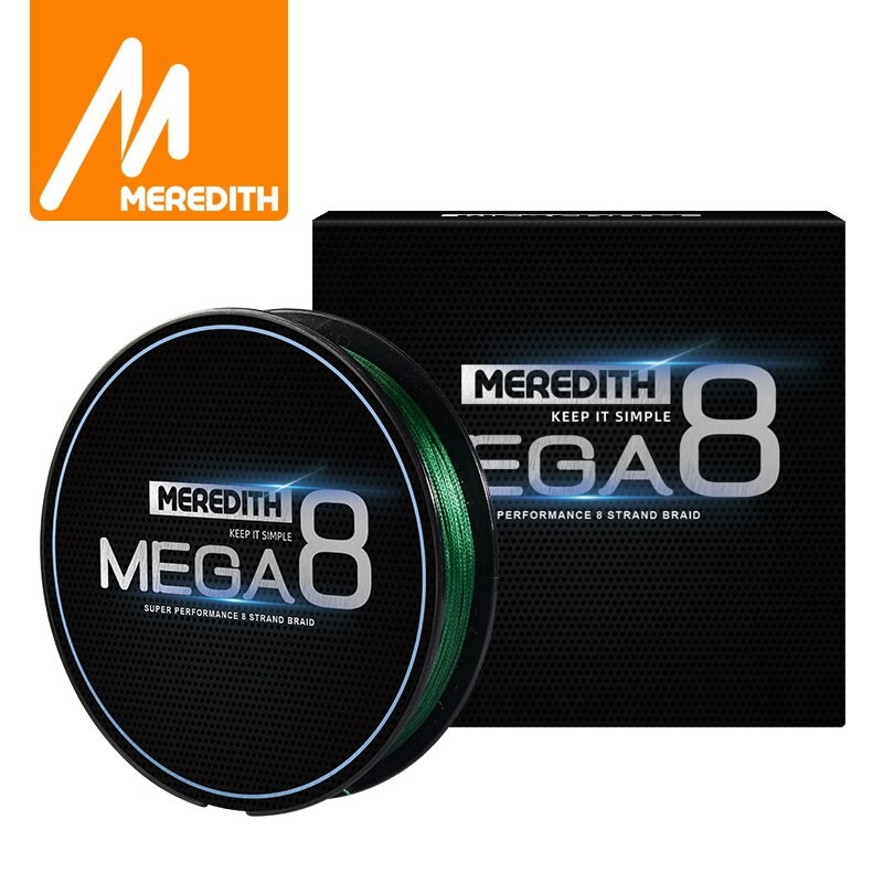 MEREDITH Brand MEGA8 Fishing Line 8-strand Braided Fishing Line 150M Multi-wire Polyethylene Fishing