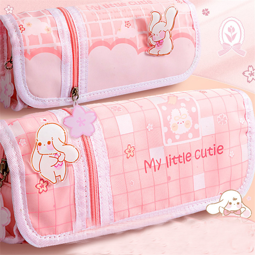 

Kawaii Pencil Case Cases For Girl Sschool Supplies Trousse Scolaire Flip Cover Cute Multifunction Bags Lapiceras Estuche Escolar
