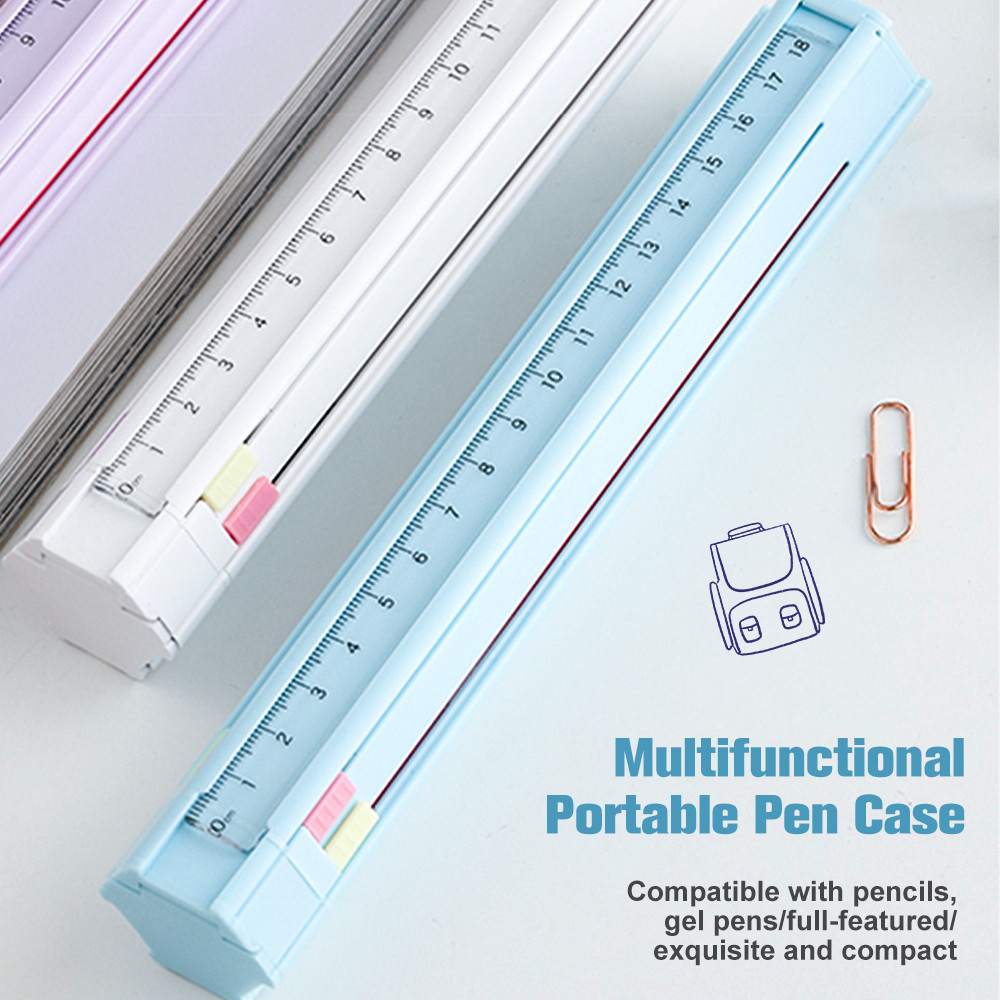 

Hexagonal Multi-Function Push-Pull Pencil Box Cute Creative Stationery Case Set With Pen Ruler Student School Supplies For Kids