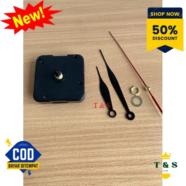 Mesin Jam Dinding Original 12888 Quartz lengkap