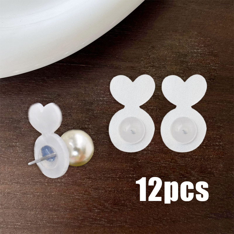 Silikon Stopper Anting 12pcs - Penutup Pantat Premium / Bantalan Penahan Anting Tusuk