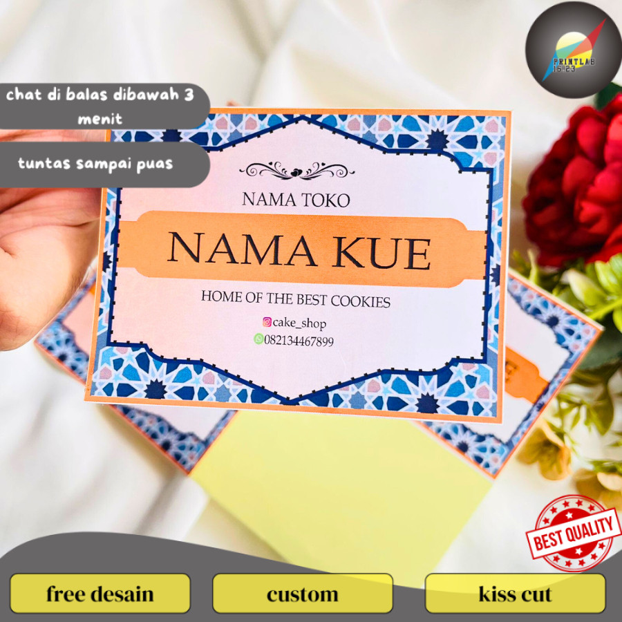 

PrintLab Sticker Toples PERSEGI Custom Lebaran/Idul Fitri/Ramadan/Puasa/Stiker Toples / Packaging