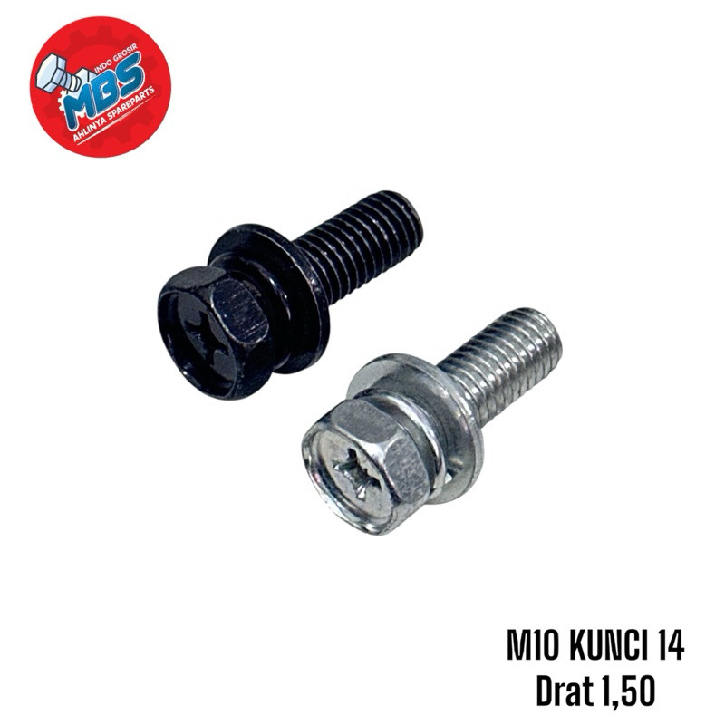 grosir bos baut BAUT 14 DRAT 1,50 DRAT KASAR PANJANG 2,5 cm ORIGINAL BAUT JOK MOBIL UNIVERSAL