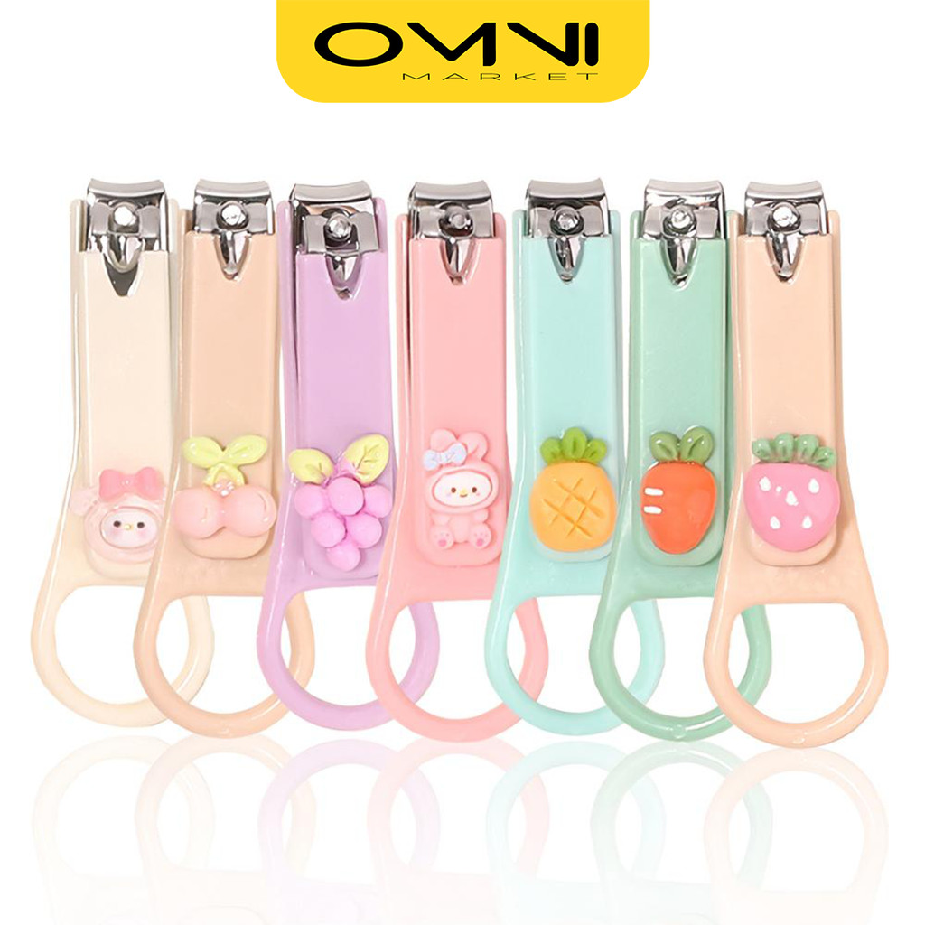 Gunting Kuku Mini Karakter 3D Nail Clipper Jepit Kuku Aesthetic Pemotong Kuku Anak Dewasa HM1032