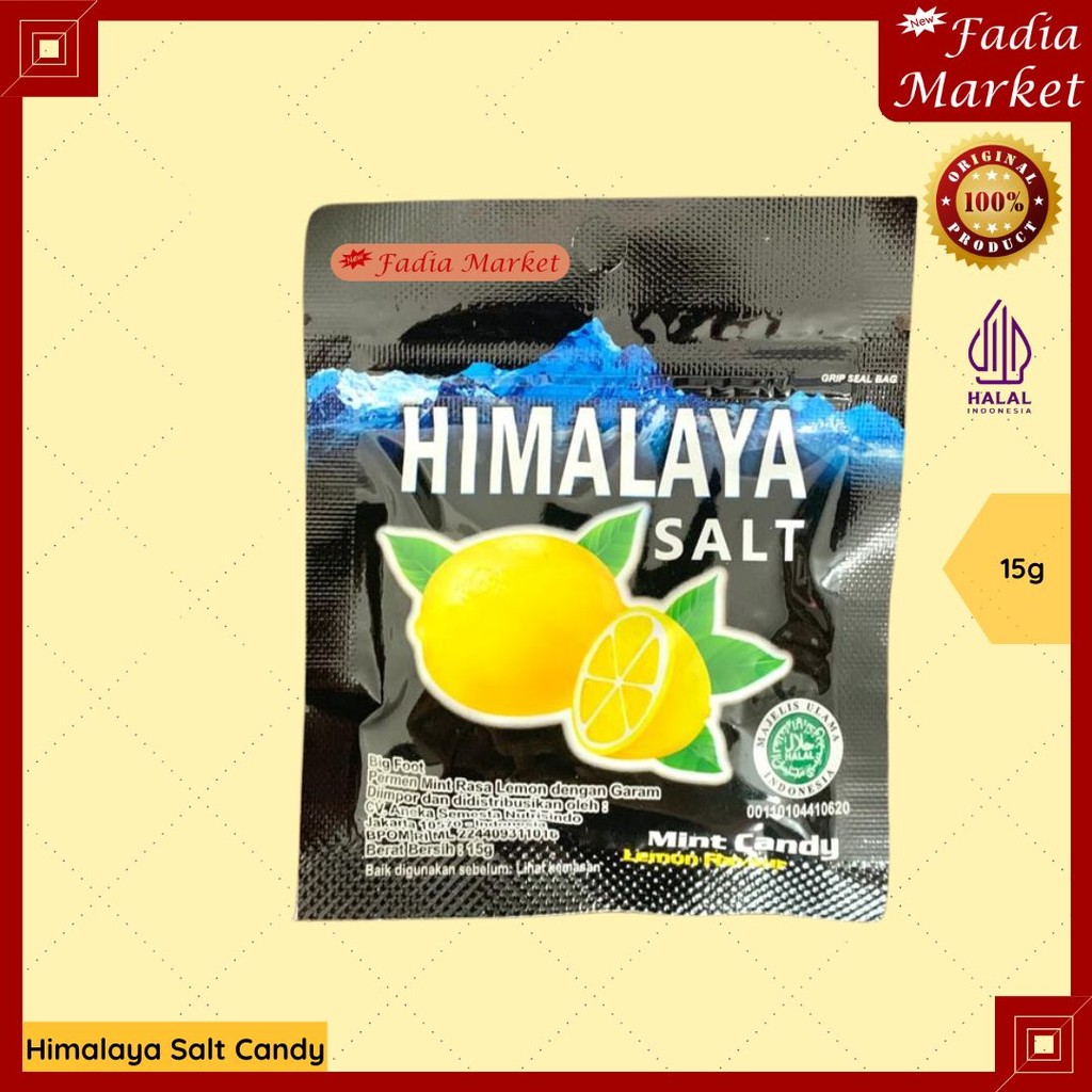 

Himalaya Salt Candy Permen Lemon Garam Asam Kecut 15g ECERAN