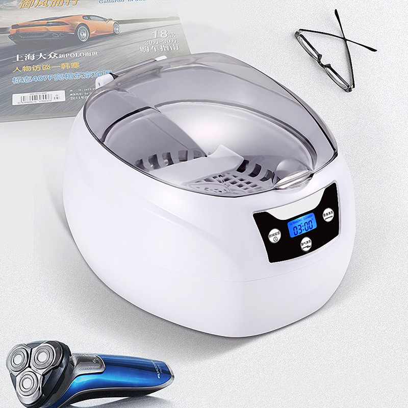 750ML 220v Ultrasonic Cleaner Jewelry Glasses Ultrasonic Cleaning Machine SUS304 Stainless Steel KM-
