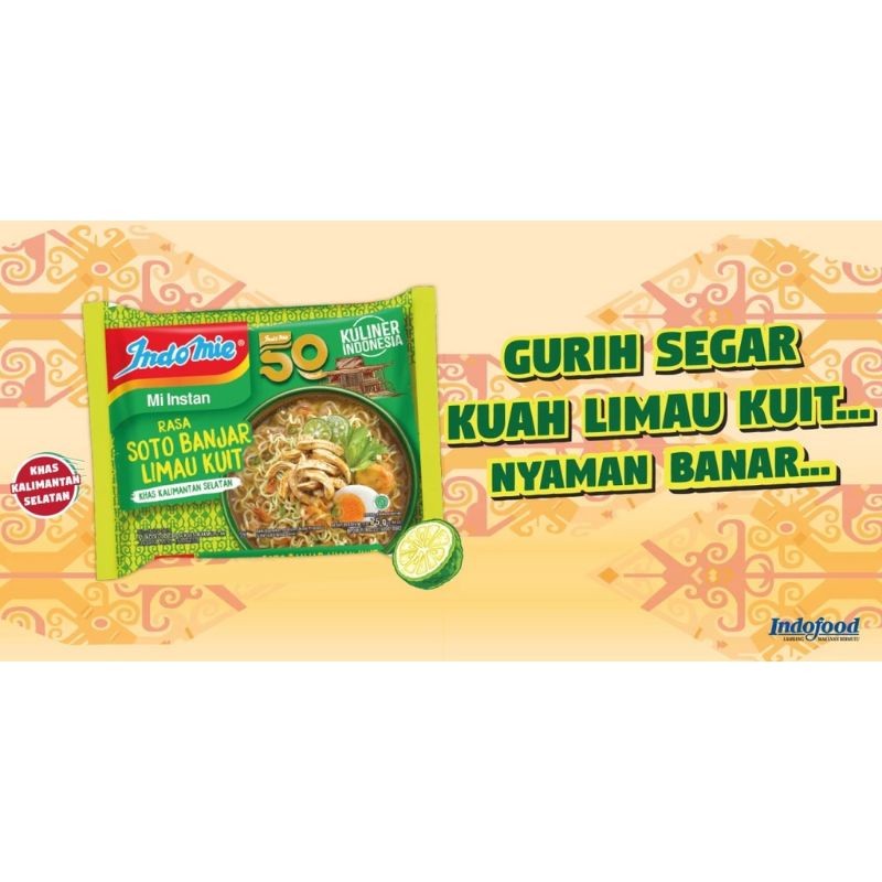 

Indomie rasa soto BANJAR LIMAU kuit 75 gram - ABO