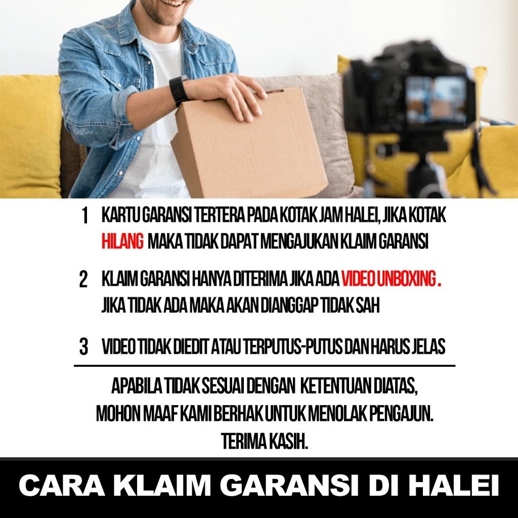 Halei Ind 598 Couple - Bergaransi Jam Tangan Pasangan Couple Pria & Wanita Kasual Anti Air Rantai