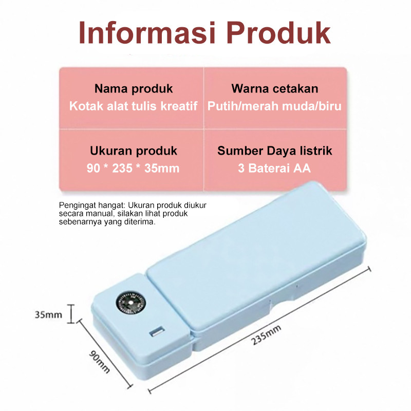 

Kotak Pensil 3-in-1 Multifungsi, Kipas Angin & Lampu Malam Mini, Tas Pensil untuk Anak Laki-Laki &