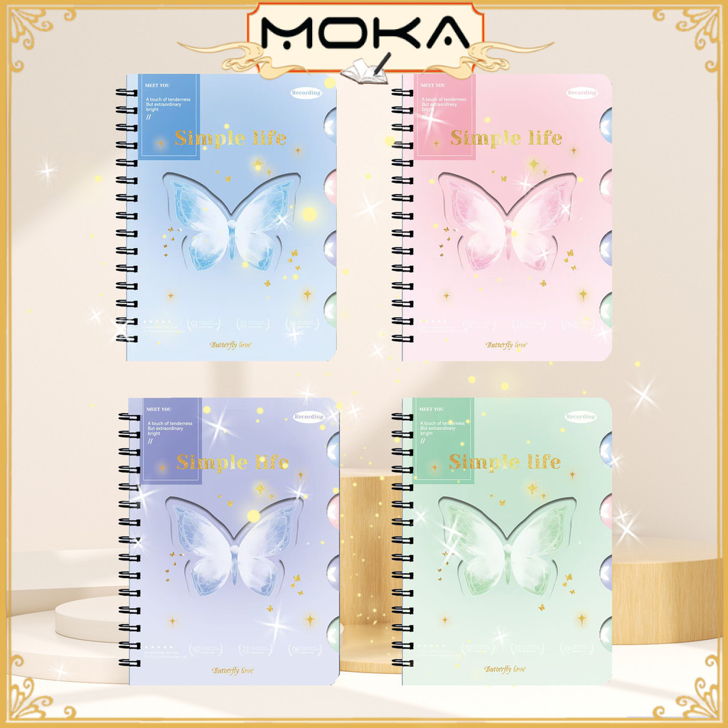 

MOKA NOTEBOOK RING ISI 120 LEMBAR HALAMAN DENGAN PEMBATAS HALAMAN DAN HARD COVER AESTHETIC MKA78