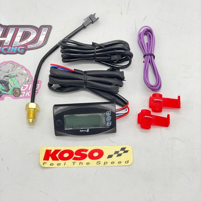 Koso Mini 4 Tachometer RPM, Water Temperature, Voltage time Mini 4 In 1 Led Digital Display