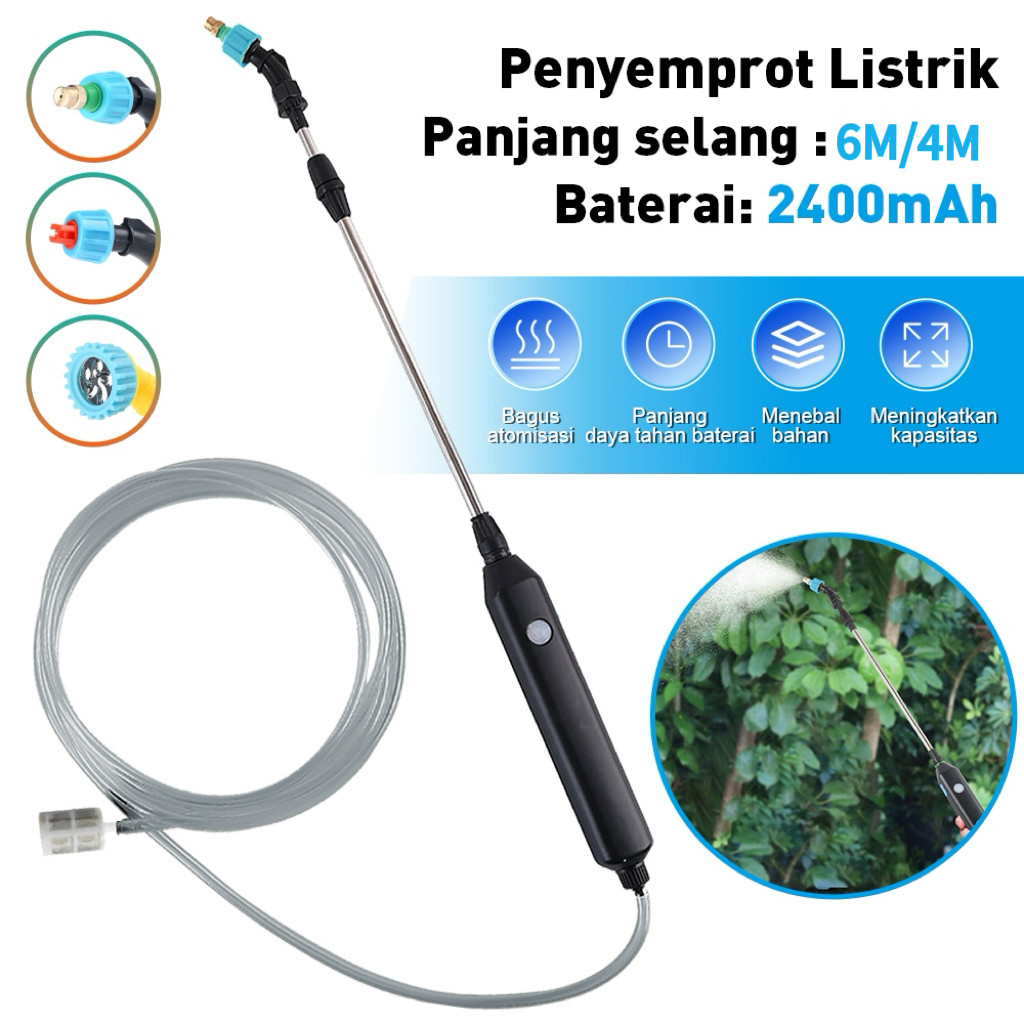 Stik Sprayer Elektrik Penyiram Tanaman Adjustable Nozzle Spray/Sprayer Semprot Elektrik Alat Tanaman
