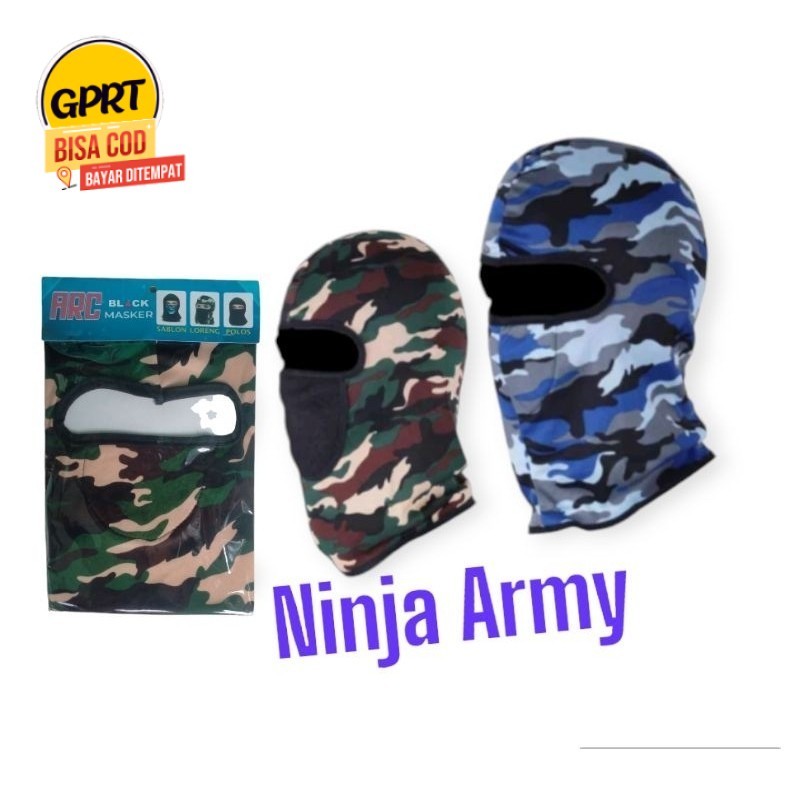 GPRT Masker Ninja Busa Masker Ninja Army Topeng Ninja Loreng Masker Ninja Full Face