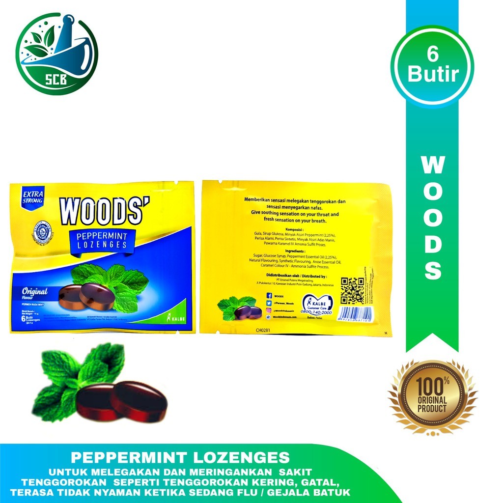 

Woods Lozenges Original (PERMEN) / Permen Woods Peppermint Lozenges Original