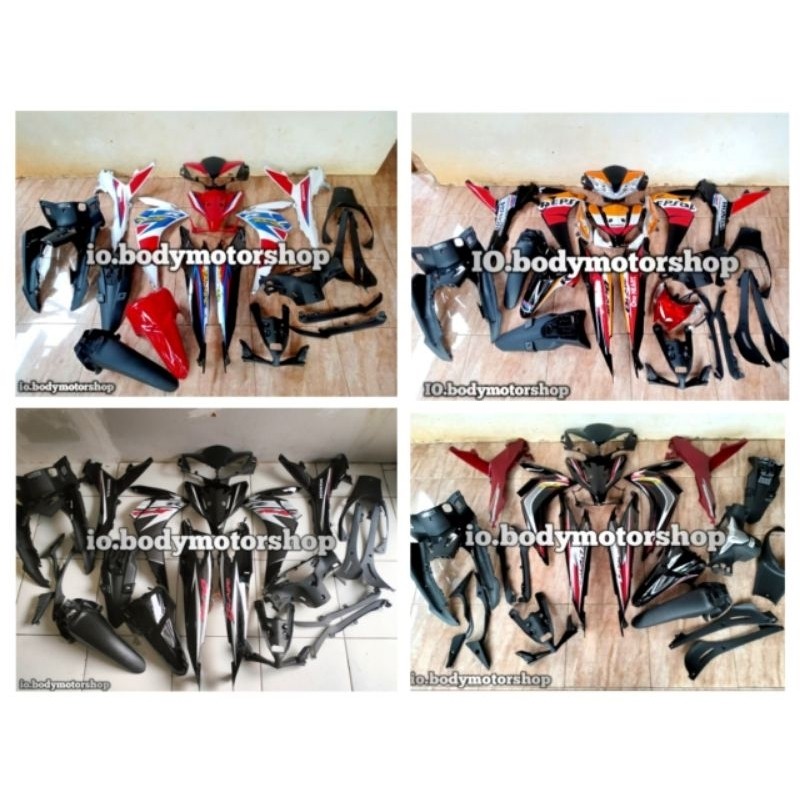 Cover Body Full Body Halus Dan Kasar Honda Blade New Racing 110-125 New 2012 2013 Merah Putih Biru H