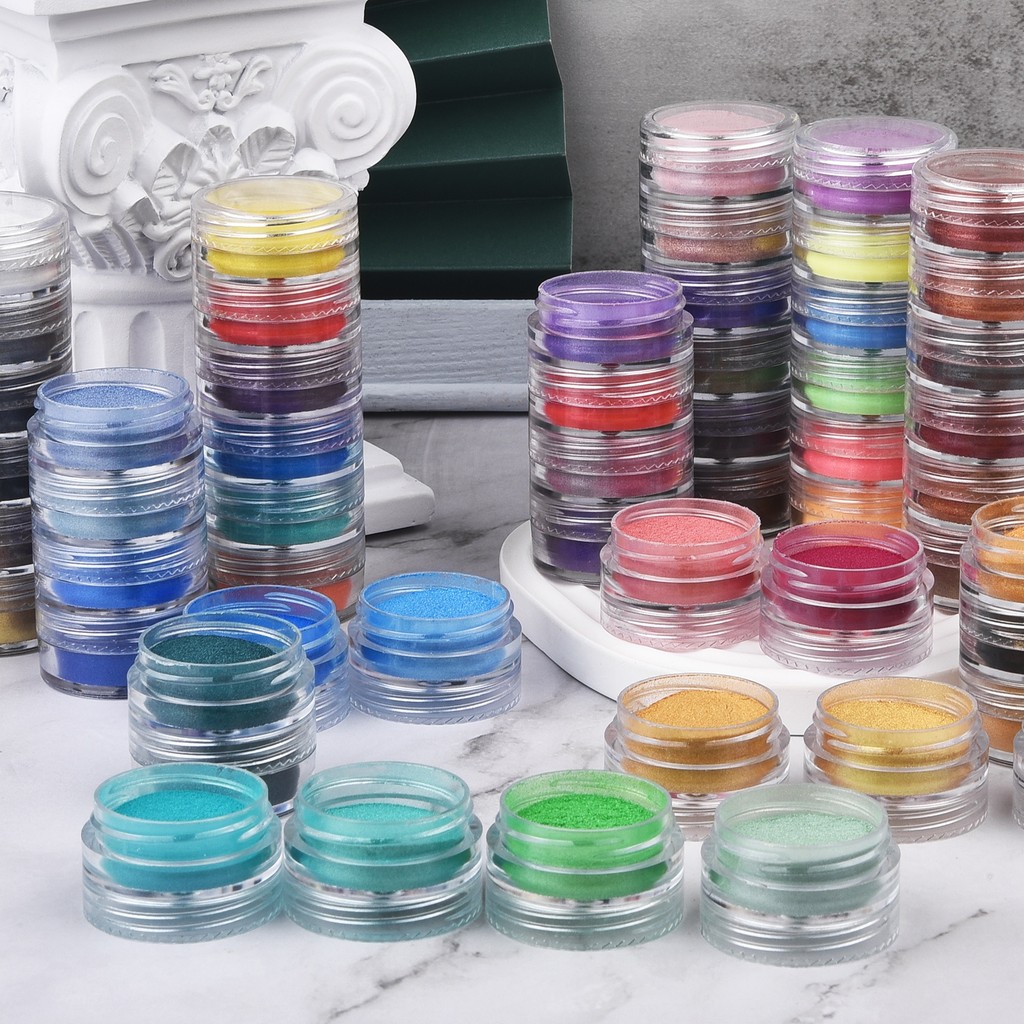 

6 Colors/Set Pearlescent Powder Resin Pigment Natural Mica Mineral Powder DIY Epoxy Resin Dye Jewelry Making Makeup Supplies