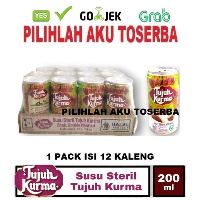 

Susu Steril TUJUH KURMA - ( HARGA 1 PACK ISI 12 )
