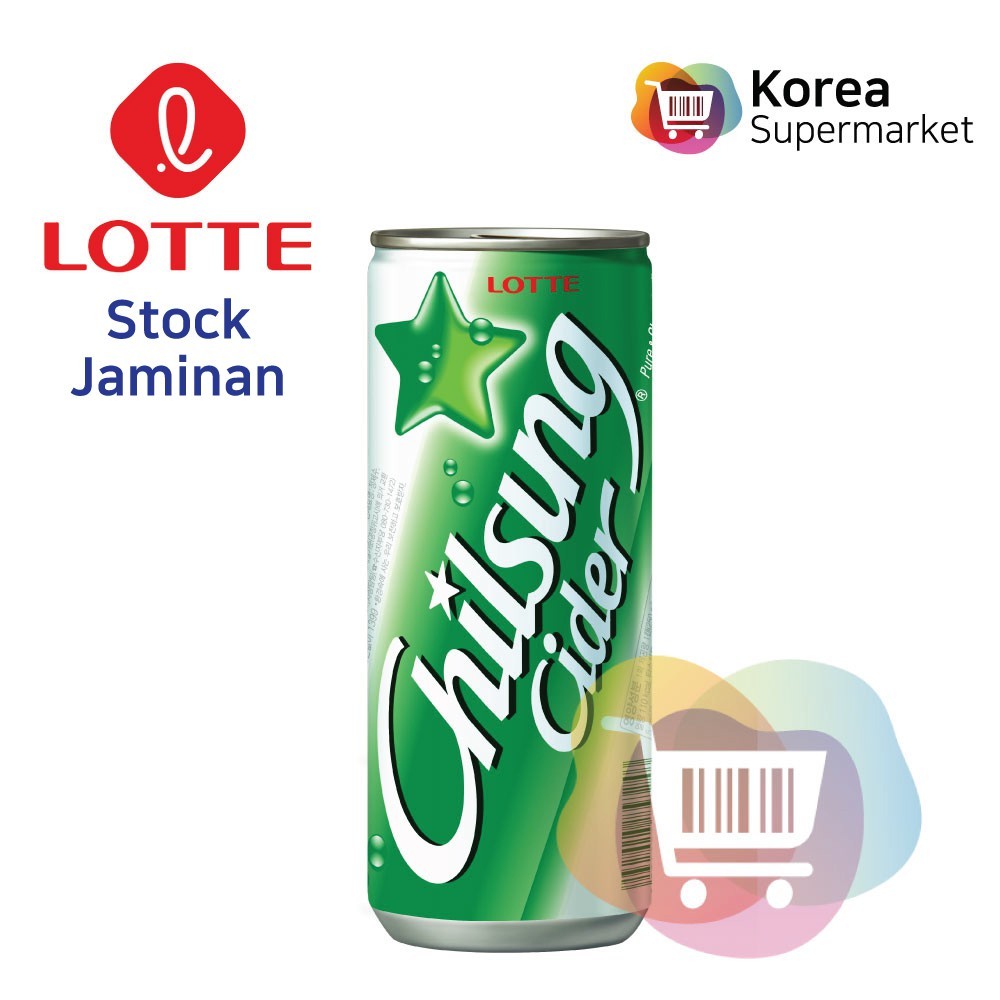 

Lotte Chilsung Cider 250ml/Minuman Soda Rasa Lemon Asli Korea