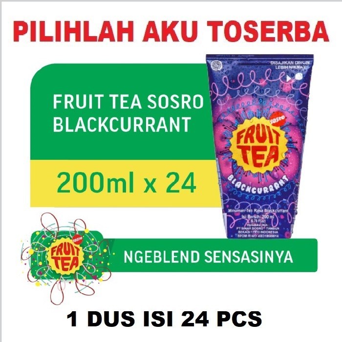 

Fruit Tea Sosro BLACKCURRANT Genggam 200 ml - (HARGA 1 DUS ISI 24)
