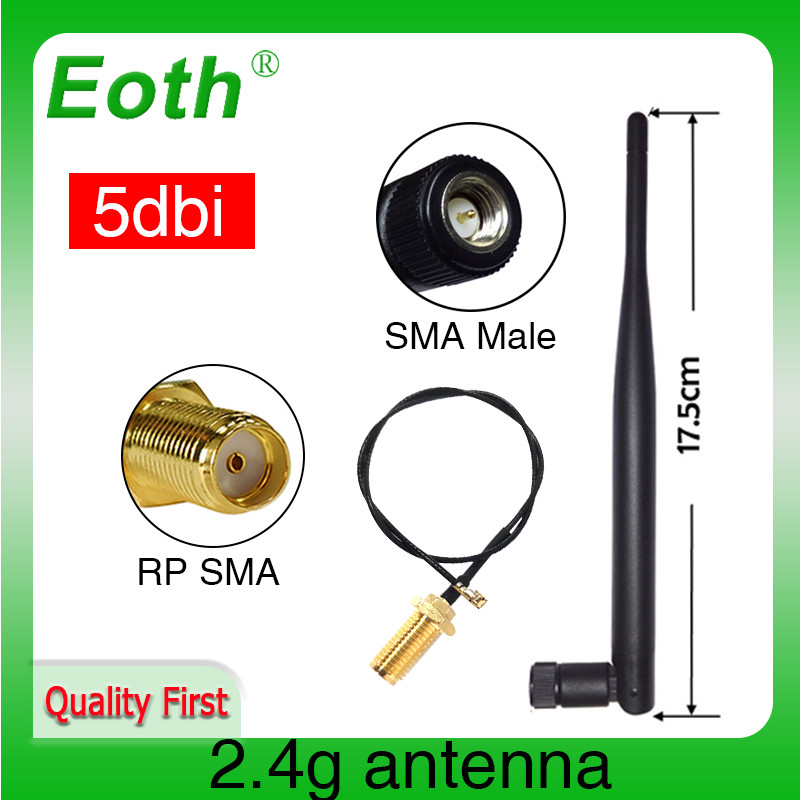 2.4Ghz Wifi antenna 5dbi SMA Male connector Omni-Directional 2.4G antenne IOT Router wi fi Antena 21