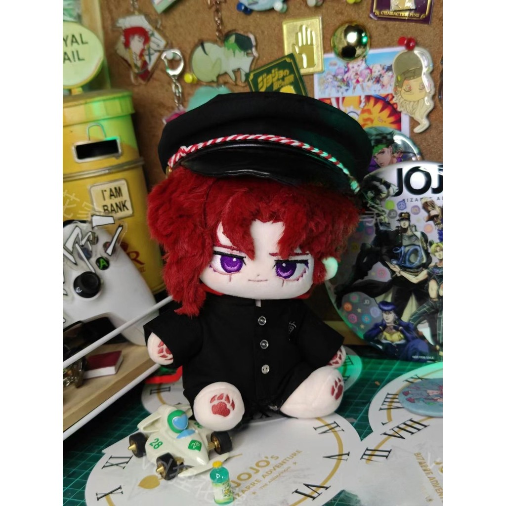 20 cm JoJo's Bizarre Adventure Kakyoin Noriaki Plushies Figure Soft Plush Dress Up Doll Body Ears Co