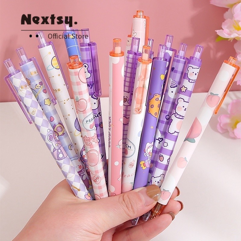 

Nextsy Pulpen Gel/Pulpen Gel/Pulpen Air Pulpen Kartun Lucu 0.5mm Hitam