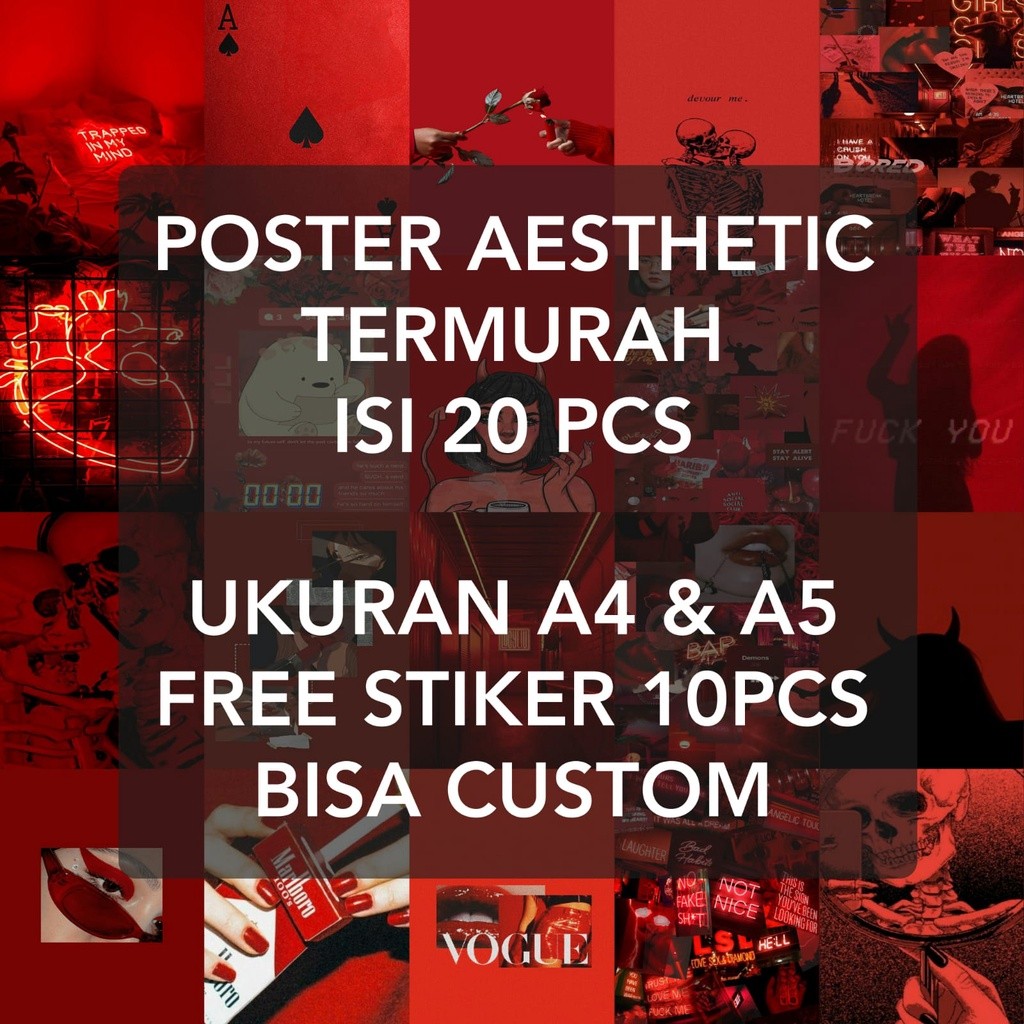 

[UC] TERBARU (PALING MURAH)PAKET 20 POSTER A4 Bahan Art Cartoon 260GSM Laris-12