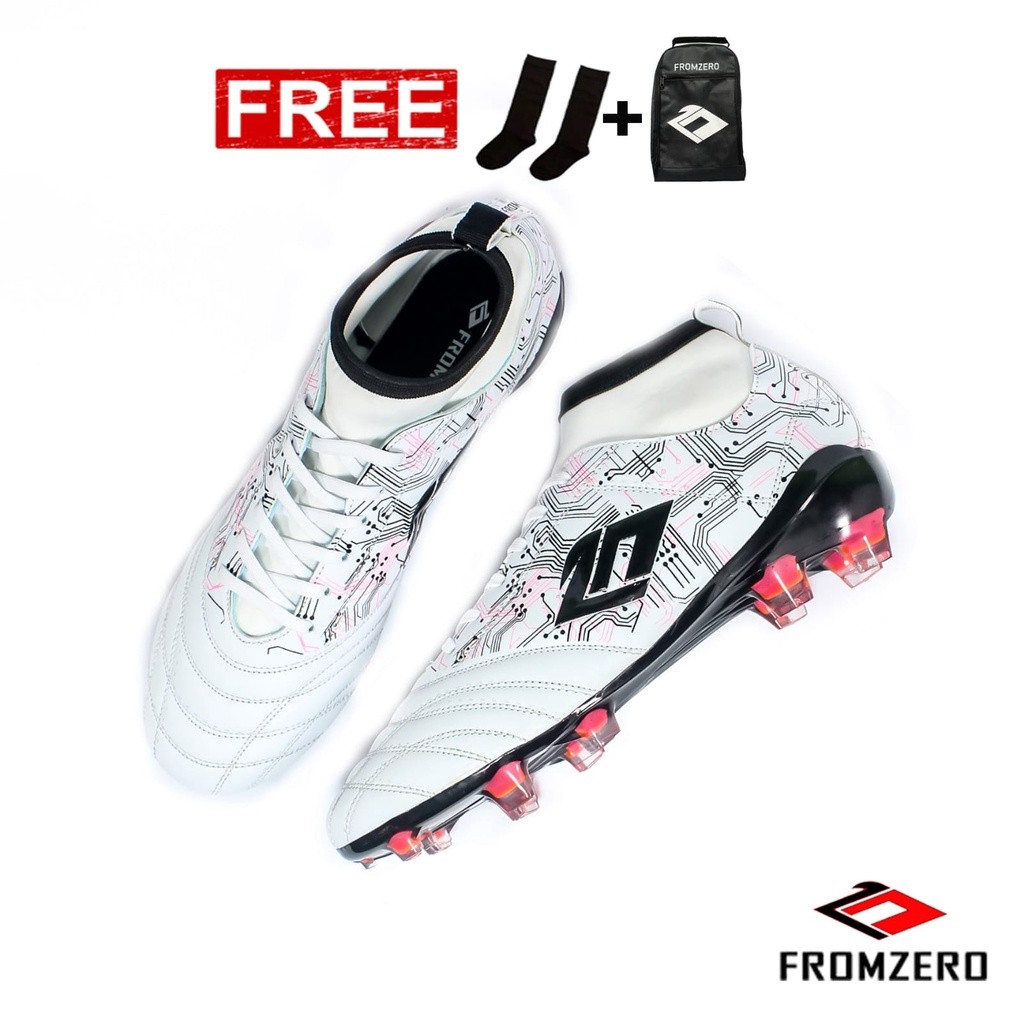 DF65NB Fromzero - Sepatu Bola Starkia Baltic Booth IN White Black Original