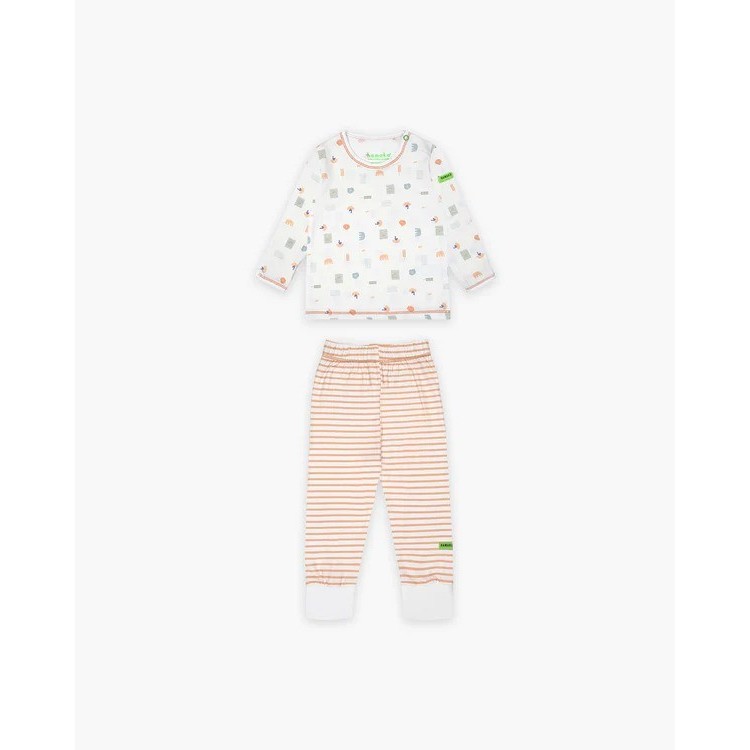 ✨LARIS✨ -HAMAKO - Baby Long Set | Baju Tidur Bayi TENCEL™ | Summer's Glow - CREME GINGHAM, 3-6M