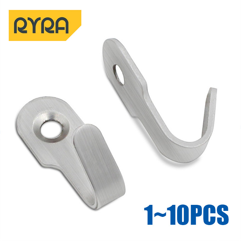 

1~10pcs Hooks Mini Alloy Hangers w/screws Wall Mounted Hanging Rustic Keys Coat Bag Hat Handbag Kitchen 40mm Black/White/Silver