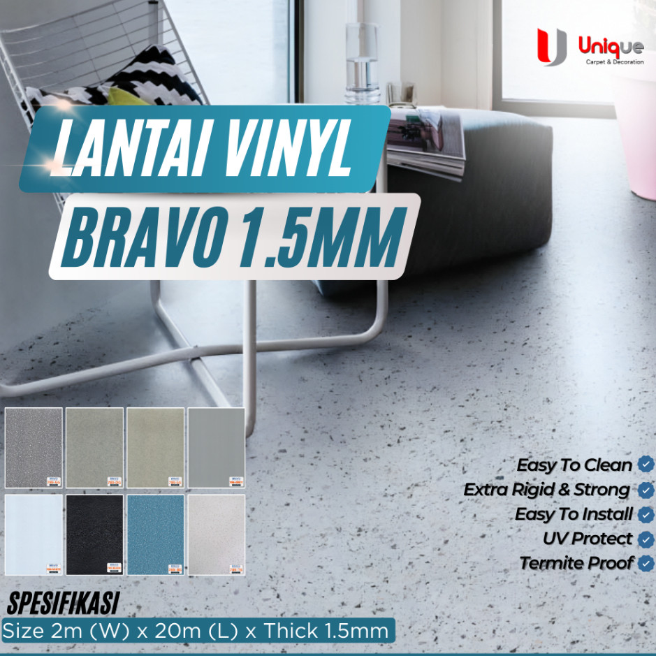 NEW Karpet Vinyl Roll Bravo Motif Semen / Motif Pasir Tebal 1,5mm
