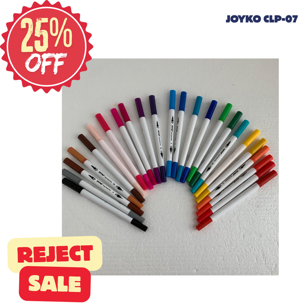 

REJECTSALE - Color Brush Pen Pena Kuas Warna Joyko CLP-07 24