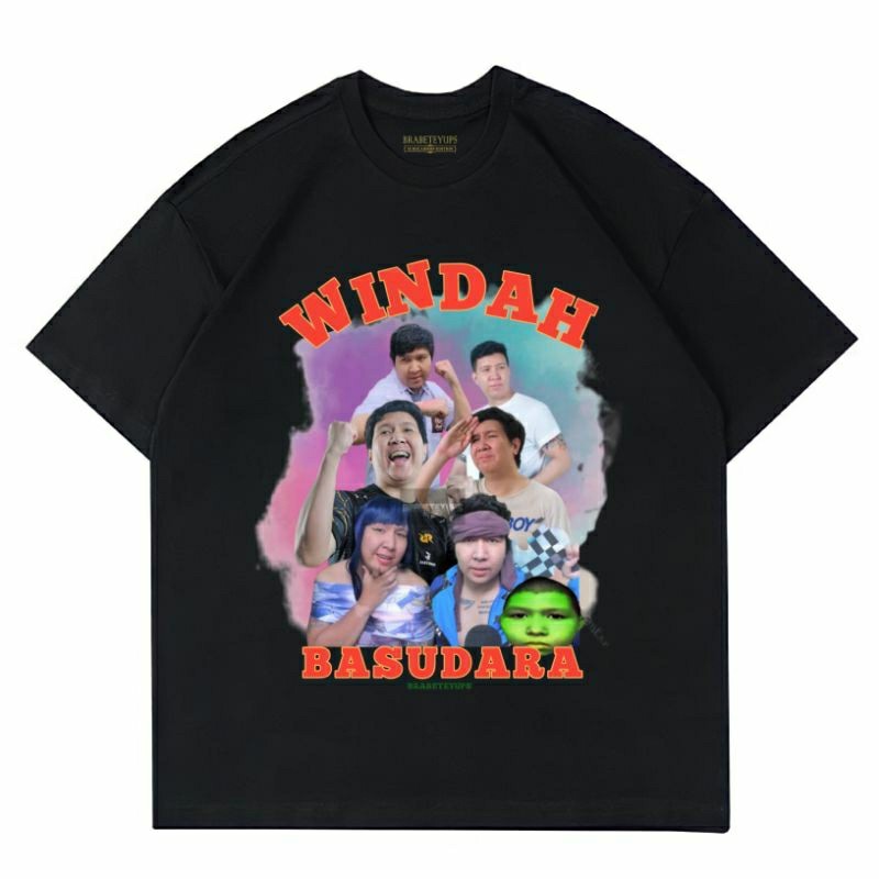 T-SHIRT | WINDAH BASUDARA V5 | KAOS BAJU DISTRO VINTAGE WINDAH BASUDARA | HITAM PUTIH | ATASAN | CON