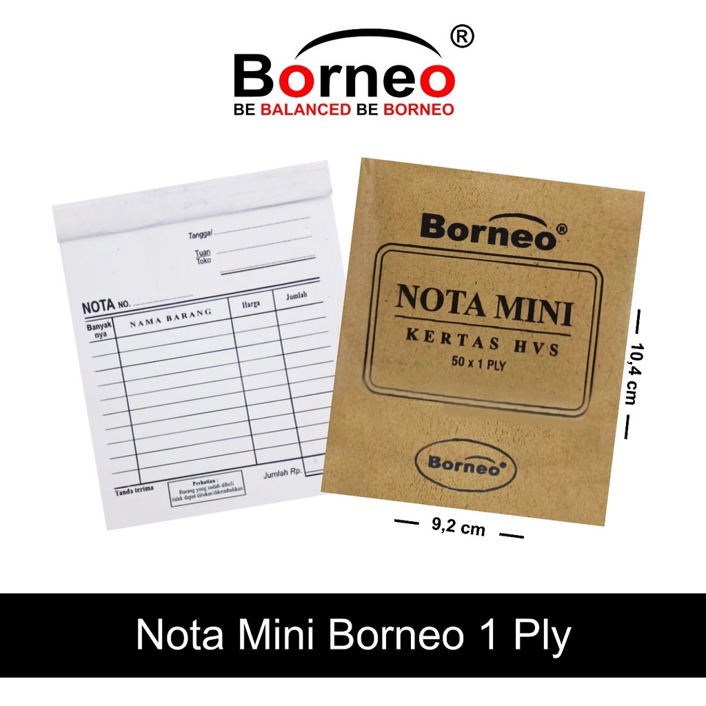 

Nota Mini Borneo 1 Ply 10 Buku