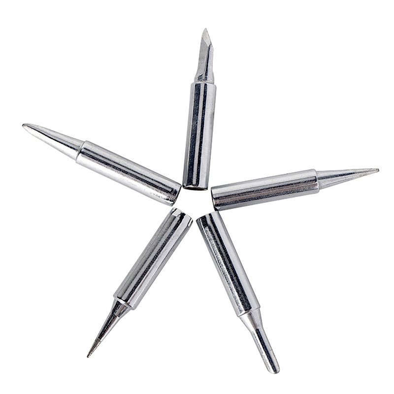 JCD 5PCS/Lot Soldering Iron Tips Lead-Free 900M Silver Black Copper Electric Soldering Iron Head For