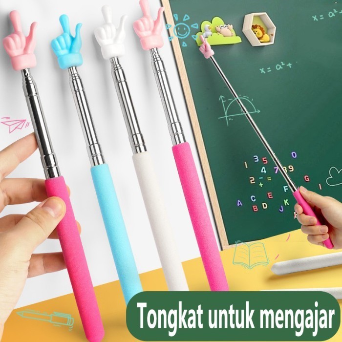 

TONGKAT ALAT PENUNJUK PAPAN TULIS BENTUK JARI TELESKOPIK / EXTENDABLE POINTER / ALAT BANTU TUNJUK MENGAJAR GURU