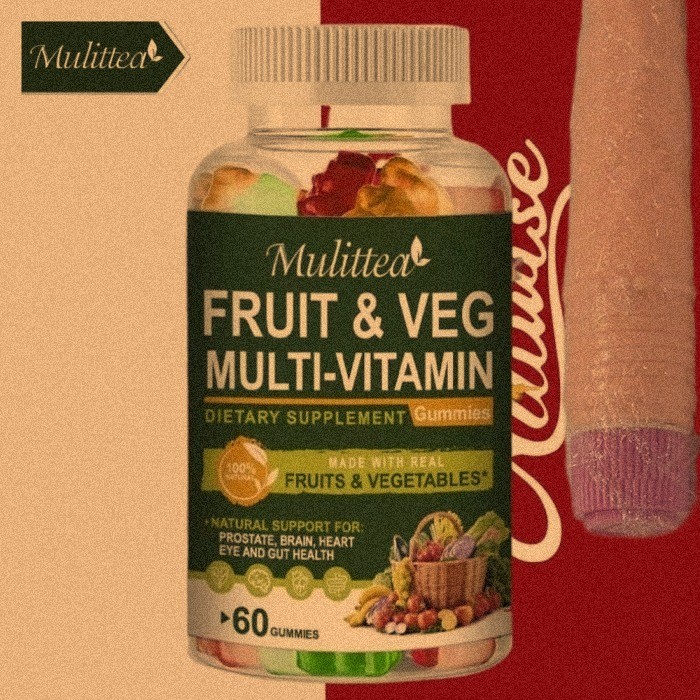 

Mulittea Multivitamin Jeli Buah dan Sayur kaya Serat Makanan Vitamin D, Vitamin B, Vitamin A