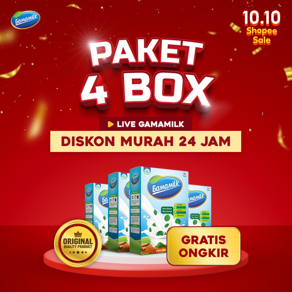 

(4 Box) GAMAMILK - Solusi Masalah Tulang, Nyeri Sendi, Asam Urat dan Rematik (original)