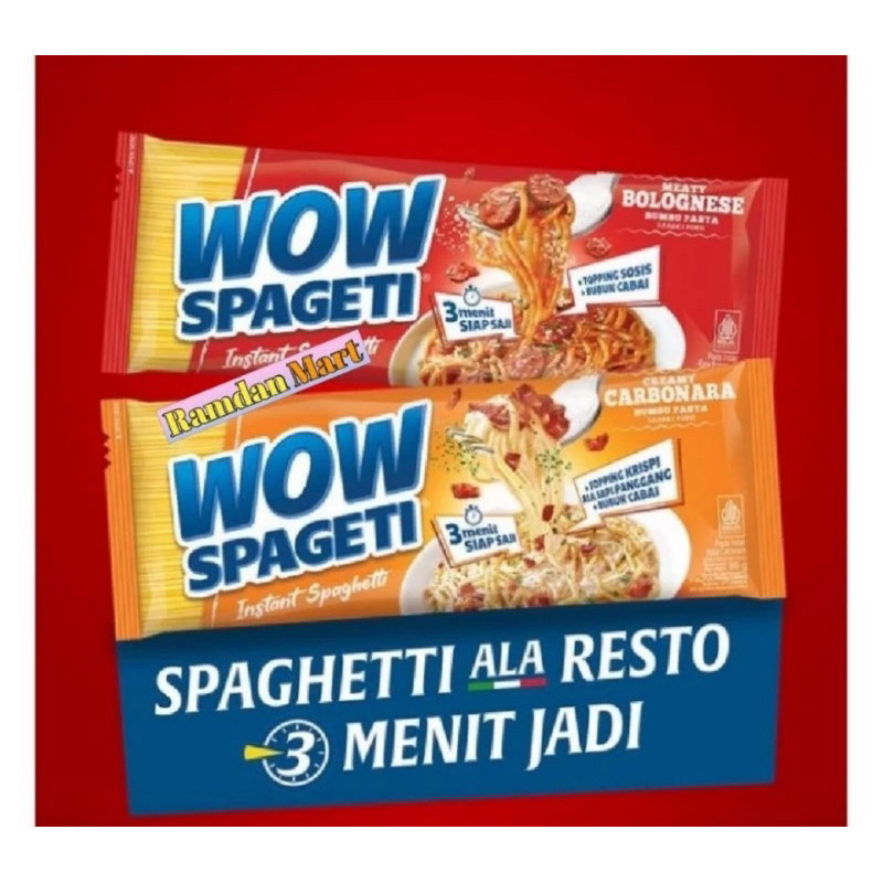 

WOW Spaghetti Carbonara Bolognese Spagetti Instan Spagetti