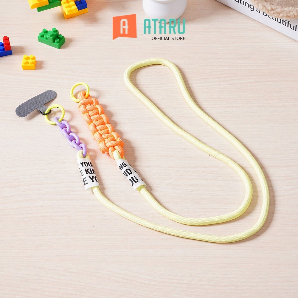 

Ataru Lanyard Color Block Strap - Kuning/Oranye Tali Leher Name Tag Id Card Kartu Akses Gantungan Tanda Pengenal Tali Gantungan Hp