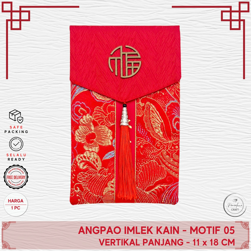 

Dompet Angpao Angpau Kain Cheongsam Imlek Sincia Chinese New Year CNY Sangjit Panjang– AK11