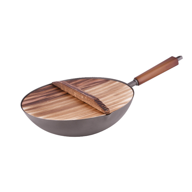 Japanese Style Pure Titanium Stir Fry Pan Ultra Light Titanium Pan Uncoated Pure Titanium Non Stick 