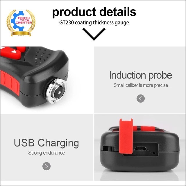 

Benetech GT230 Film Coating Thickness Gauge Paint Tester Cat Meter
