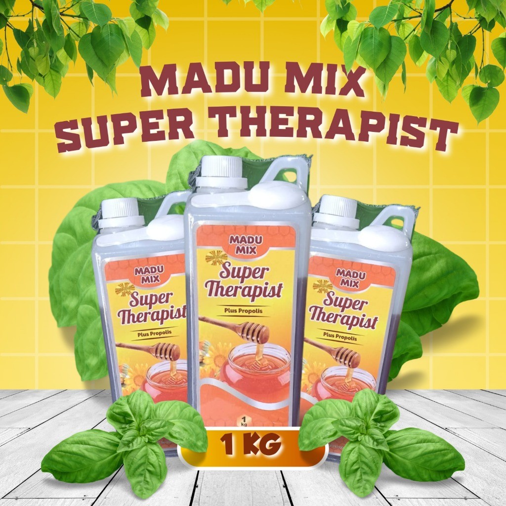 

Madu Mix Super Therapist 1kg plus propolis kemasan panjang imunitas tubuh