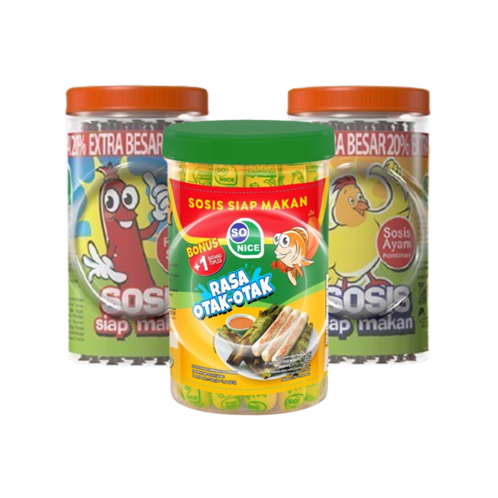 

sosis sonice rasa sapi rasa ayam rasa otak otak 1 toples isi 24pcs