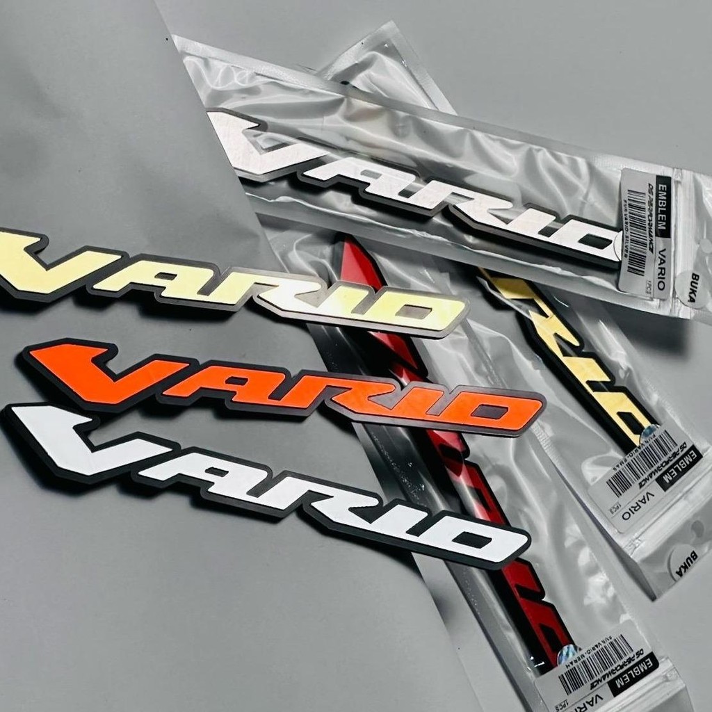 DS EMBLEM 3D Motor Vario Timbul Akrilik 3mm VARIO Click Pilihan Warna Merah, Gold ,Silver