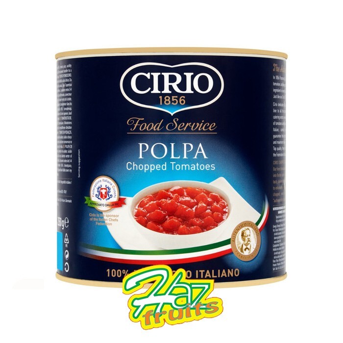 

Cirio Polpa Chopped Tomatoes | Tomat Potong 2.550 Gram