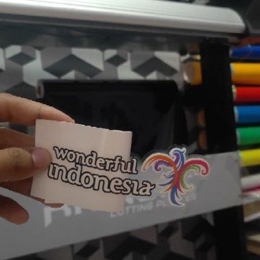 

stiker transparan wonderful indonesia pesona indonesia murah bahan transparan tinggal tempel (REALPICT)